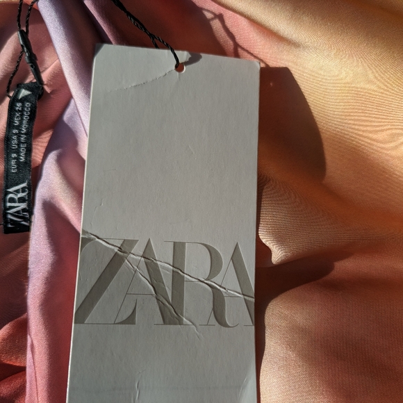 Zara Tie Dye Satin Effect Draped Top, NWT S - Picture 9 of 9